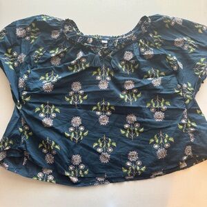 Old Navy Blue Floral Top | XL